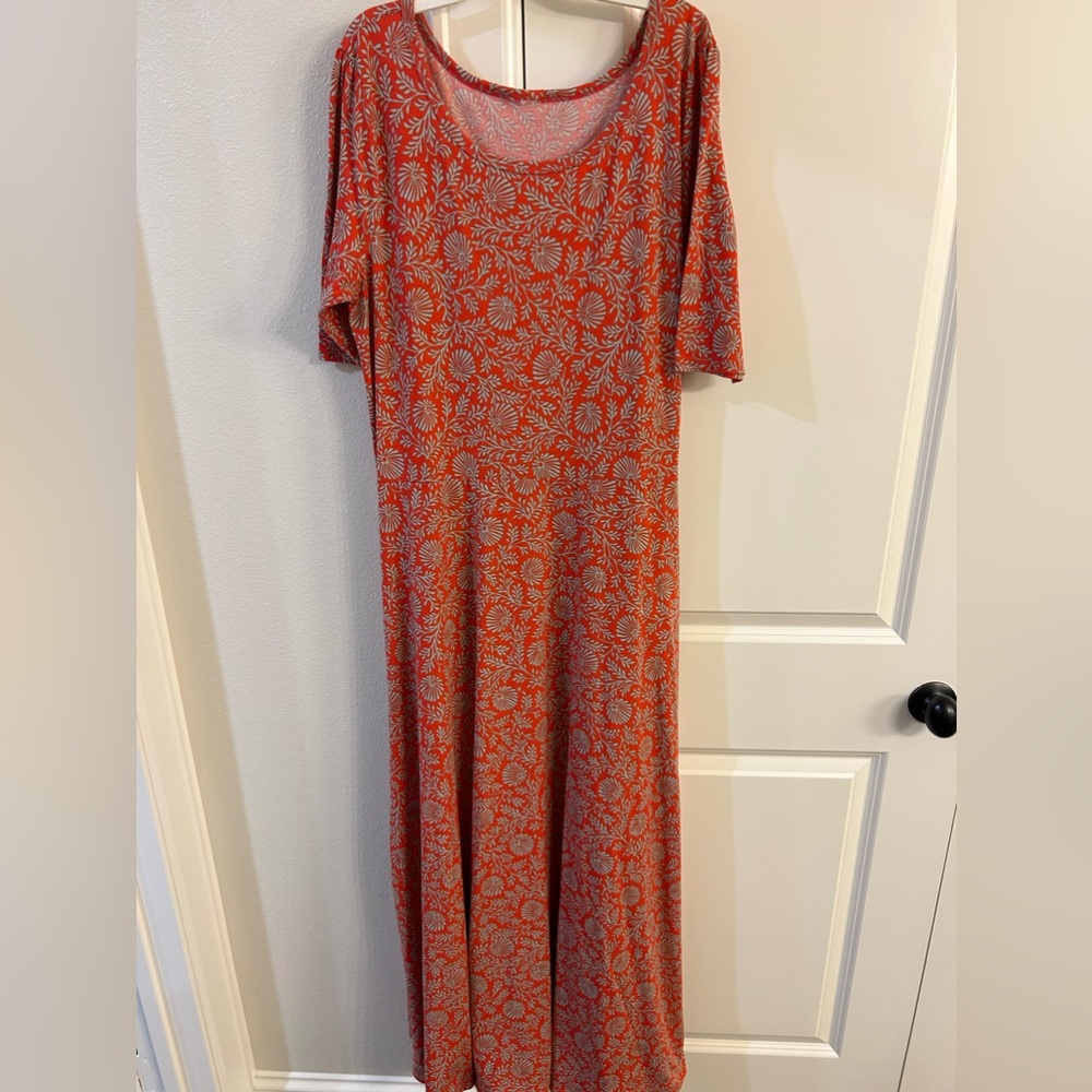 Lularoe maxi dress . Most likely XL